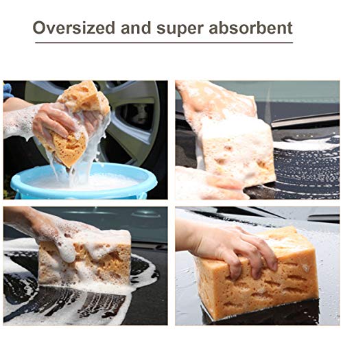 TheStriven Esponja Profesional para Lavar Coches 2 Piezas Esponja de Automóvil Jumbo Bloque de Esponja de Lavado de Limpieza Esponjas Duraderas para Autos para Limpiar Coche Vehículo Vidrio