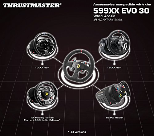 Thrustmaster FERRARI 599XX EVO 30 WHEEL Add-on - Volante ALCANTARA EDITION - Para T300, TX 458, T500 y TS-PC Racer - Licencia Oficial Ferrari - 30cm diametro