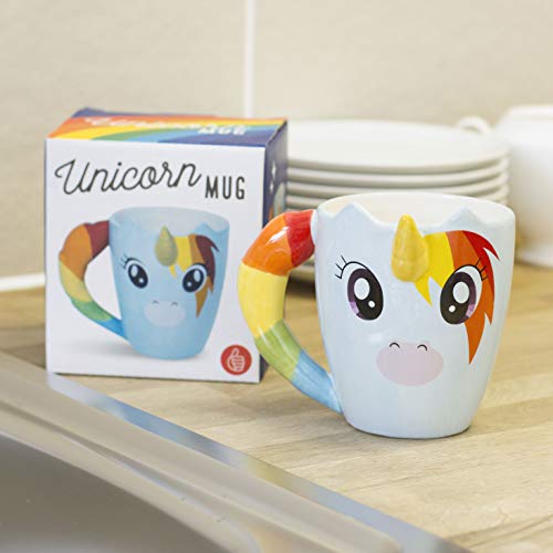 Thumbs Up! Taza Unicornio, cerámica, Multicolor, 11x12.5x11 cm