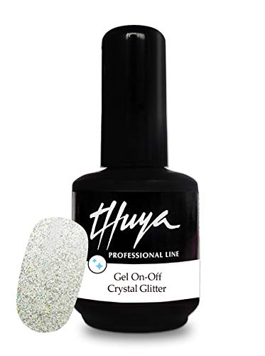 Thuya On-Off, Esmalte de gel de uñas (Tono Crystal Glitter) - 14 ml.
