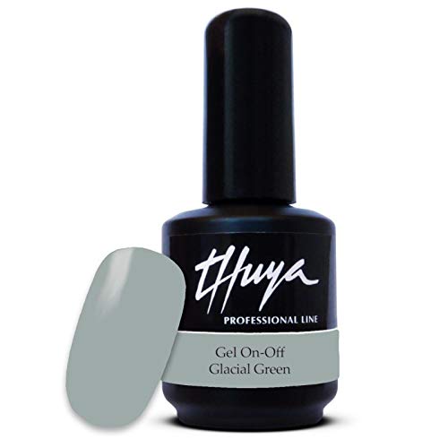 Thuya On-Off, Esmalte de gel de uñas (Tono Glacial Green) - 14 ml.