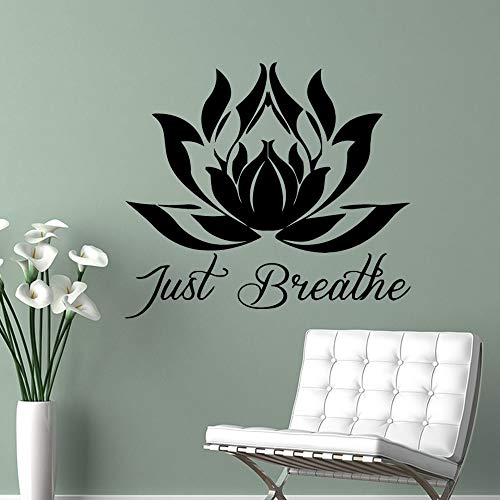 Tianpengyuanshuai Lotus Mandala Etiqueta de la Pared Etiqueta de la Pared PVC Decoración Mural Etiqueta de la Pared Accesorios para murales -64x72cm