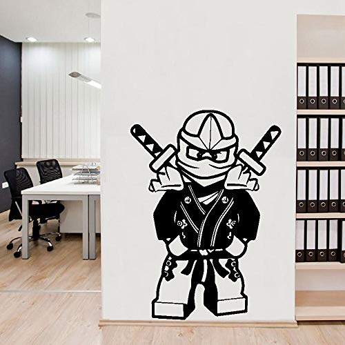 Tianpengyuanshuai Nueva Etiqueta de la Pared Ninja Decal para la habitación de los niños Vinilo Wall Art decal-28x38cm