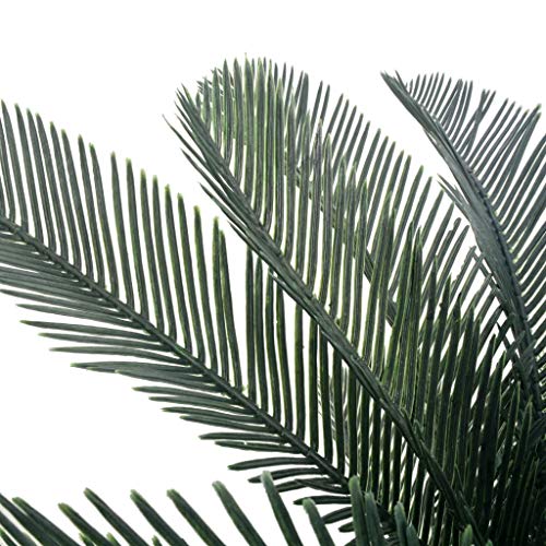 Tidyard Planta Artificial Palmera CICA con macetero 125 cm Verde
