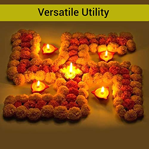 TIED RIBBONS (Paquete De 5 Caléndula Artificial Flores Esponjosas Guirnaldas De Cuerda Toran (4.5 Pies Cada Una) - Cadena De Flores Decorativas para Colgar En La Puerta De La Casa |Naranja|Estándar