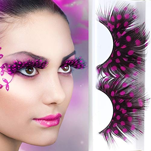 Tienda de Hanks Diseño Ojos Grandes pestañas Falsas (Rojo + Negro) (Color : Color1)