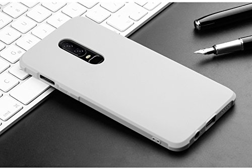 Tiga Shopping OnePlus 6 Caso Serie de Negocios de Ultra-Delgado Suave a Prueba de Choques Case Cover para OnePlus 6(Gris luz)