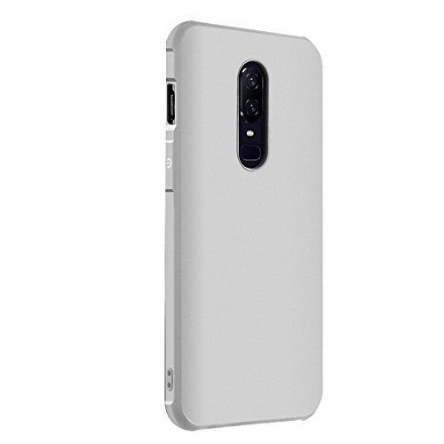 Tiga Shopping OnePlus 6 Caso Serie de Negocios de Ultra-Delgado Suave a Prueba de Choques Case Cover para OnePlus 6(Gris luz)