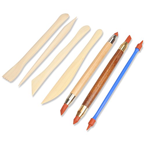 TIMESETL 30PCS Herramientas de arcilla Esculpir Herramientas de arte Cinceles de talla de madera para DIY Arte Cerámica Carpintería Principiantes Amateur profesional