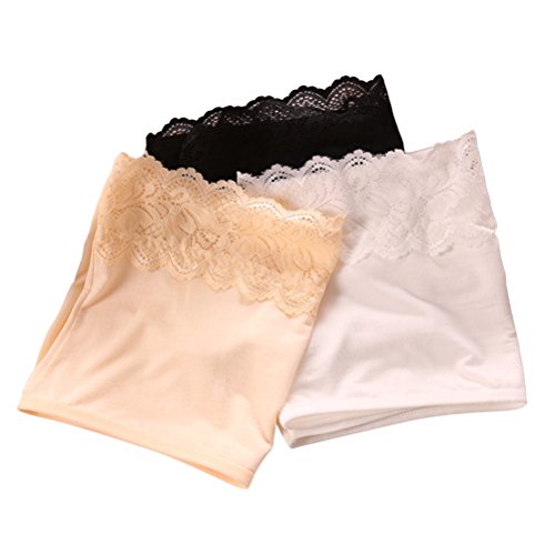Tinksky Encaje sin Tirantes Transparente elástico Bandeau Tubo Sujetador Superior 3pcs Femenino, Regalo día de la Madre o el Regalo para Las Mujeres