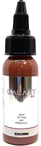 Tinta para tatuaje - BROWN 1oz (30ml) - GALAXY INK - Los mejores colores y negros en tintas para tatuaje del mercado - VEGANAS