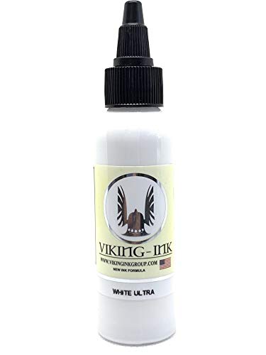 Tinta para tatuaje - WHITE ULTRA 1oz (30ml) - VIKING INK USA - Los mejores colores y negros en tintas para tatuaje del mercado - VEGANAS