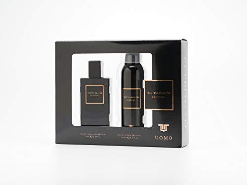 Titto Bluni Profumo Uomo Eau de Toilette Natural Spray 75ml + Deodorant Spray 200ml