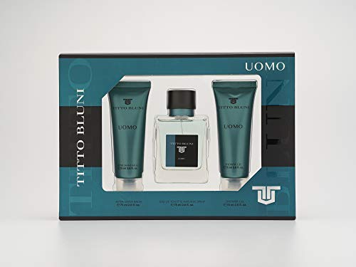 Titto Bluni Uomo EdT 75ml/ Gel Baño 75ml/ After Shave 75ml