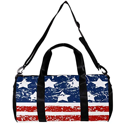 TIZORAX - Bolsa de deporte para mujer y hombre, 4 de julio de EE. UU., para el día de la independencia, gimnasio, bolsa de viaje para el fin de semana, para viaje nocturno, equipaje al aire libre