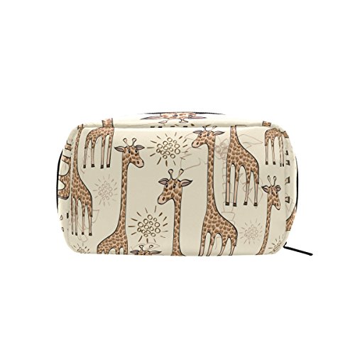 TIZORAX Bolsa de maquillaje con diseño de jirafa