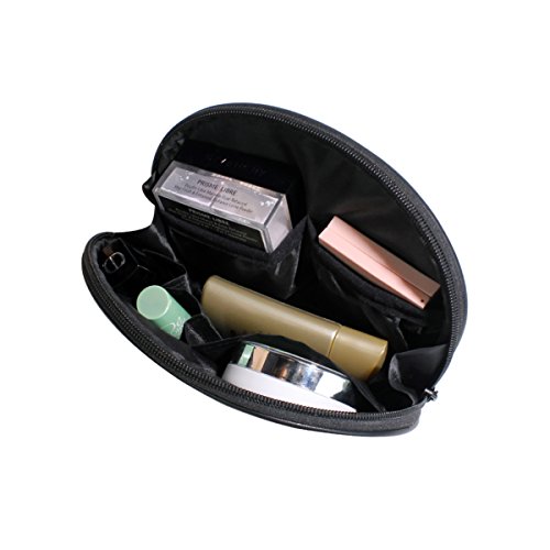 TIZORAX - Bolsa de maquillaje para Halloween, calabazas y búhos, bolsa de viaje, organizador práctico para maquillaje, para mujeres y niñas