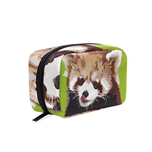 Tizorax - Bolsa de viaje para maquillaje (tamaño pequeño), diseño de oso panda