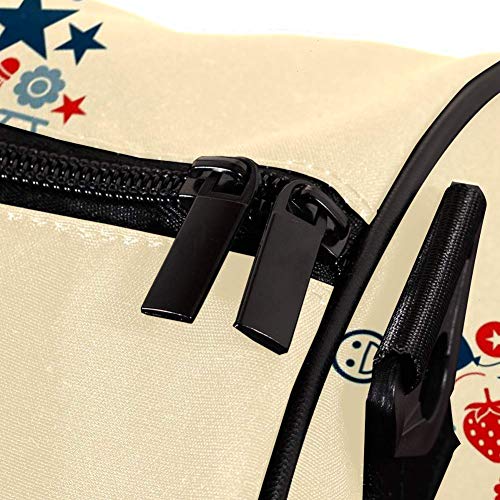 TIZORAX Bolsa de viaje para mujeres hombres 4 Th de julio Estrellas Deportes Gimnasio Bolsa de mano fin de semana Bolsa de viaje al aire libre