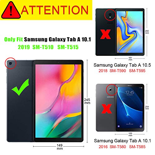 Tmore Funda para Samsung Galaxy Tab A 10.1 SM - T510/T515 2019,Ultra Delgada Funda con Función de Soporte,Unicornio