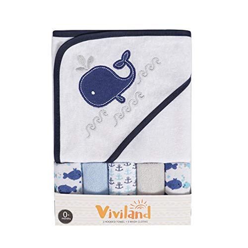 Toalla y paños de baño con capucha para bebés, gran regalo para bebés y recién nacidos, tacto suave y absorción fuerte, paquete de 6