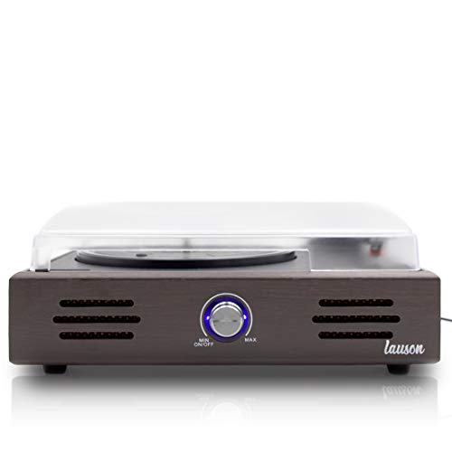 Tocadisco Lauson JTF036 Función de Grabación Encoding PC-Link | Tocadiscos de Vinilo Vintage con Altavoces Incorporados | Reproductor de Vinilo con 3 Velocidades (33/45/78 RPM) (Wengue)