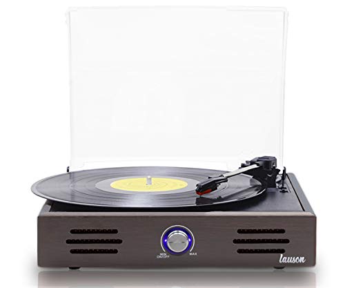 Tocadisco Lauson JTF036 Función de Grabación Encoding PC-Link | Tocadiscos de Vinilo Vintage con Altavoces Incorporados | Reproductor de Vinilo con 3 Velocidades (33/45/78 RPM) (Wengue)