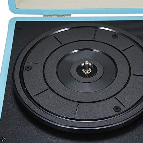 Tocadiscos de vinilo Tocadiscos de vinilo estéreo retro del registrador de 3 marchas portátil, 45-a su vez autónomo de registro del adaptador, soporte for USB / RCA de salida / Toma de auriculares / M