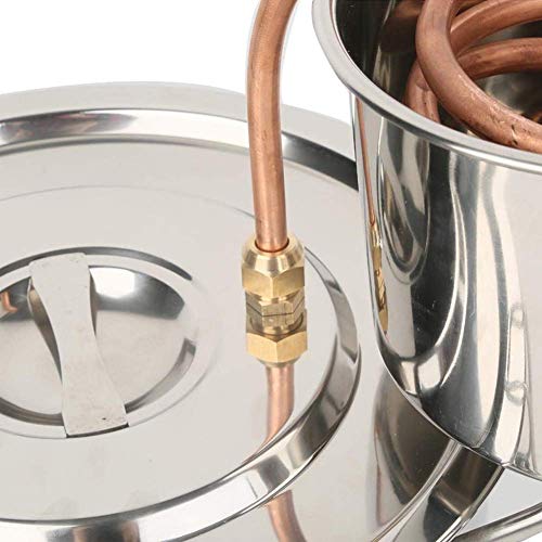 Todavía, etanol aún espíritus Caldera de Distiller, Agua Alcohol Destilador Home Brew Vino Que Hace el Kit, 304 Acero Inoxidable, Cobre, 2 ollas, 3 galones ZHNGHENG (Size : 3 gallons)