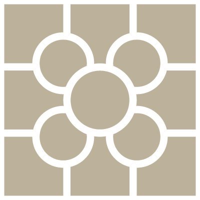 TODO-STENCIL Mini Deco Fondo 062 Baldosa Bilbao. Medidas aproximadas: Medida Exterior 12 x 12 cm Medida del diseño:9 x 9 cm