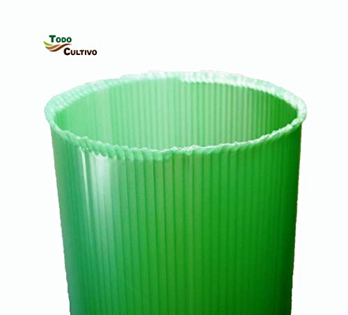 TODOCULTIVO Protector Árbol Perforado y Biselado de 60 cm. de Altura. Pack de 20 Unidades Protección contra Animales de tamaño pequeño y Medio.