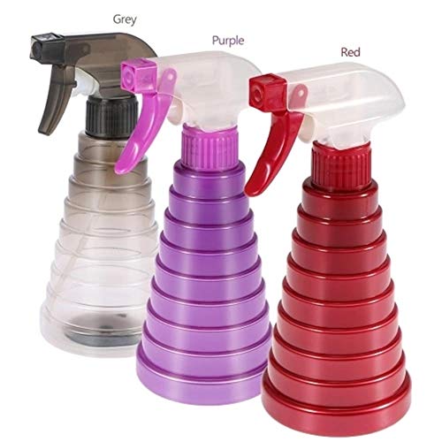 Tollmllom Botella de Spray vacía Reutilizable Botella de Spray de Pelo Flor de la Planta de riego pulverizador Botella de Spray (Color : Púrpura, Size : 19x9.5x8cm)