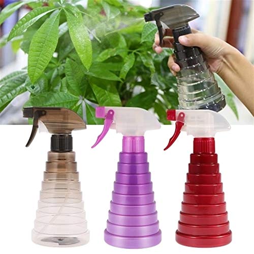 Tollmllom Botella de Spray vacía Reutilizable Botella de Spray de Pelo Flor de la Planta de riego pulverizador Botella de Spray (Color : Púrpura, Size : 19x9.5x8cm)