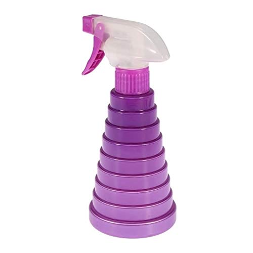 Tollmllom Botella de Spray vacía Reutilizable Botella de Spray de Pelo Flor de la Planta de riego pulverizador Botella de Spray (Color : Púrpura, Size : 19x9.5x8cm)