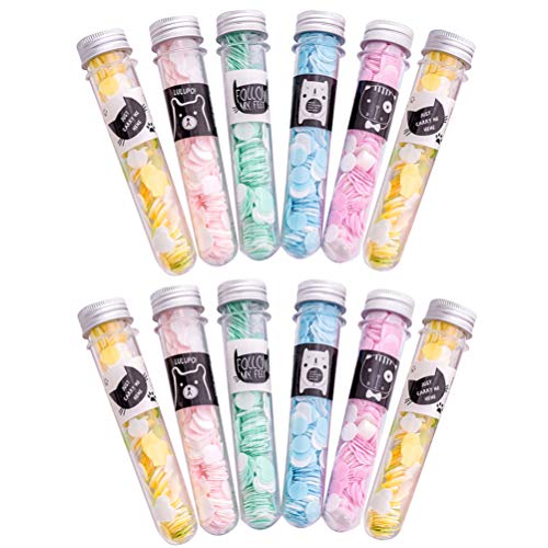 Tomaibaby 12 Piezas de Láminas de Jabón Escamas de Jabón Portátiles Papel de Tocador Desechable Jabón con Tubo de Almacenamiento Lavado de Manos Accesorio de Limpieza para Viajes de