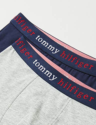 Tommy Hilfiger 2p Trunk Bóxer, Gris, 8-9 años (Talla del Fabricante:) para Niños
