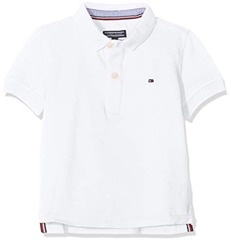 Tommy Hilfiger Boys Tommy Polo S/s, Blanco (Bright White 123), 152 (Talla del Fabricante: 12) para Niños