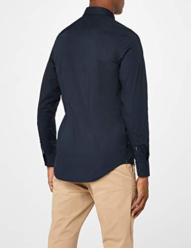 Tommy Hilfiger Core Stretch Slim Poplin Shirt Camisa, Azul (Sky Captain 403), X-Large para Hombre