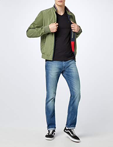 Tommy Hilfiger Core Stretch Slim Vneck tee Camiseta, Negro (Flag Black 083), Small para Hombre