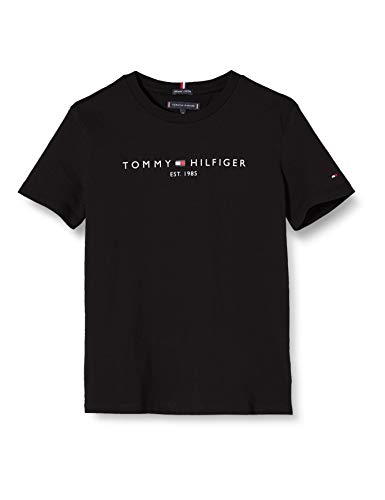 Tommy Hilfiger Essential tee S/s Camiseta, Negro (Tommy Black 19215/A BB U), 6-7 años (Talla del Fabricante: 6) para Niños
