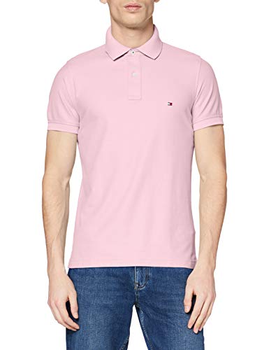 Tommy Hilfiger Hilfiger Slim Polo, Rosa (Classic Pink), Large (Talla del Fabricante:) para Hombre