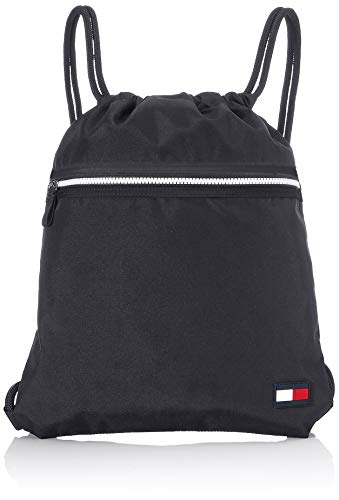 Tommy Hilfiger - Kids Core Drawstring Backpack, Mochilas Unisex Niños, Negro (Black), 1x1x1 cm (W x H L)