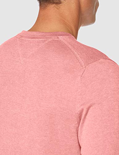 Tommy Hilfiger Organic Cotton Silk Crew Neck Pantalones, Rosa (Pink Grapefruit Heather TY8), Medium para Hombre