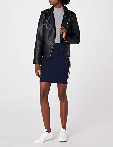 Tommy Hilfiger Pencil Tape Falda, Azul (Black Iris 002), Medium para Mujer