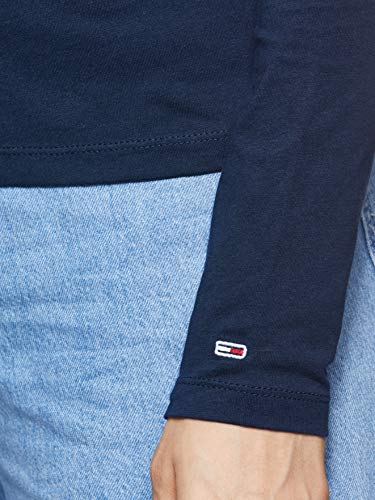 Tommy Hilfiger Tjw Essential Logo Longsleeve Camisa Manga Larga, Azul (Blue Cbk), 32 (Talla del Fabricante: XX-Small) para Mujer