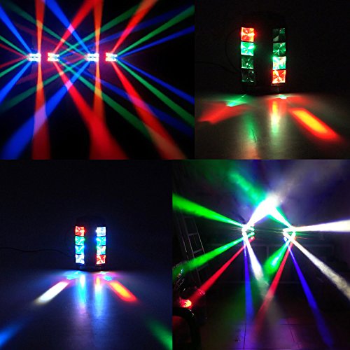 Tomshine DMX512 40W Luz de Escenario Mejorar, 11CH Canales Cabeza Móvil LED Rotativa RGBW LED Mini Araña Etapa Viga Luz Cabezas Discoteca para Bar Disco DJ Club