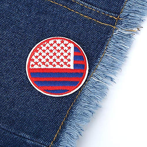 TOMYEER - Juego de 20 parches bordados para ropa de planchado, diseño de rayas