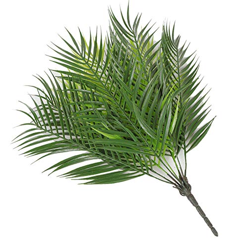 Tongxu 1 Planta Artificial Cicas Césped Artificial Plantas de Arbustos de Plástico Arbustos Verdes Decoración Regalo 9 Hojas 51 * 20cm para Salón Hogar Oficina Hotel