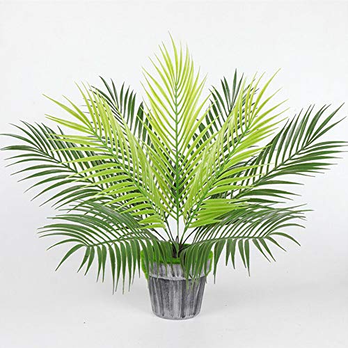 Tongxu 1 Planta Artificial Cicas Césped Artificial Plantas de Arbustos de Plástico Arbustos Verdes Decoración Regalo 9 Hojas 51 * 20cm para Salón Hogar Oficina Hotel