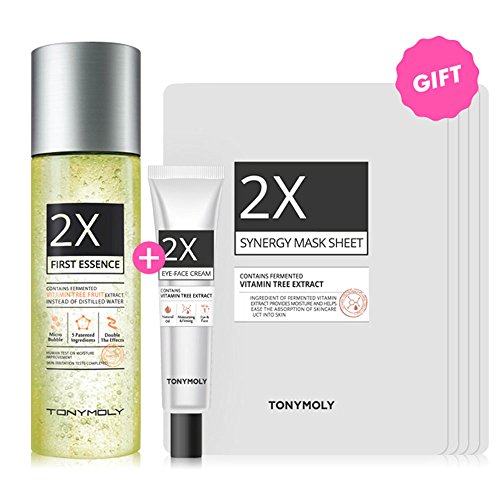 [TONYMOLY] 2 x primera esencia 200 ml + 2 x eye-face crema 30 G + 2 x Synergy máscara hoja 5ea